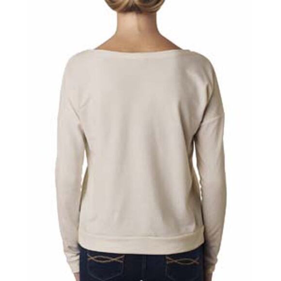 The Next Level Ladies French Terry Scoop neck SAND - Picture 2 of 6